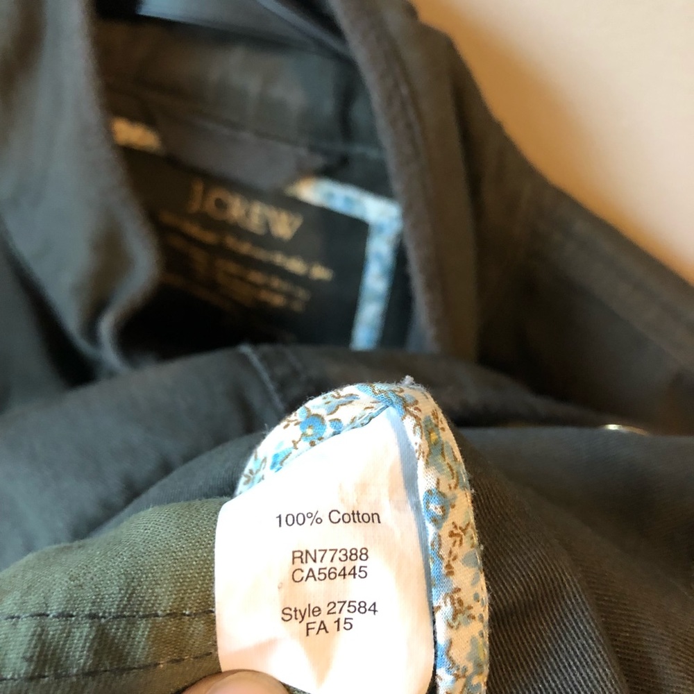 Final Price - J. Crew - Olive Green Utility Jacket with Gold-Tone Buttons - Picture 5 of 5